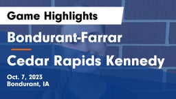 Bondurant-Farrar  vs Cedar Rapids Kennedy Game Highlights - Oct. 7, 2023