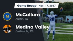 Recap: McCallum  vs. Medina Valley  2017