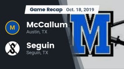 Recap: McCallum  vs. Seguin  2019