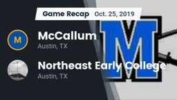 Recap: McCallum  vs. Northeast Early College  2019