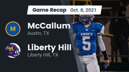 Recap: McCallum  vs. Liberty Hill  2021