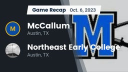 Recap: McCallum  vs. Northeast Early College  2023
