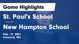 St. Paul's School vs New Hampton School  Game Highlights - Feb. 19, 2021
