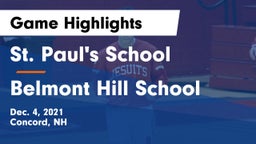 St. Paul's School vs Belmont Hill School Game Highlights - Dec. 4, 2021
