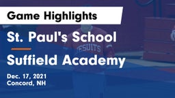St. Paul's School vs Suffield Academy Game Highlights - Dec. 17, 2021