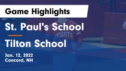 St. Paul's School vs Tilton School Game Highlights - Jan. 12, 2022