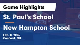 St. Paul's School vs New Hampton School  Game Highlights - Feb. 8, 2023