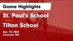 St. Paul's School vs Tilton School Game Highlights - Jan. 10, 2024