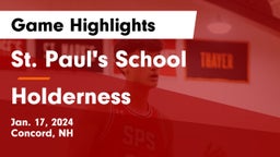 St. Paul's School vs Holderness  Game Highlights - Jan. 17, 2024