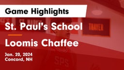 St. Paul's School vs Loomis Chaffee Game Highlights - Jan. 20, 2024