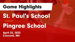 St. Paul's School vs Pingree School Game Highlights - April 22, 2023