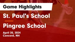 St. Paul's School vs Pingree School Game Highlights - April 20, 2024