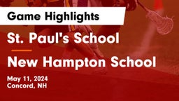 St. Paul's School vs New Hampton School  Game Highlights - May 11, 2024