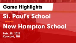 St. Paul's School vs New Hampton School  Game Highlights - Feb. 25, 2023