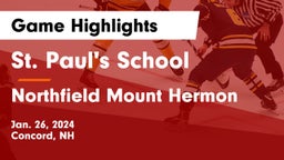 St. Paul's School vs Northfield Mount Hermon  Game Highlights - Jan. 26, 2024