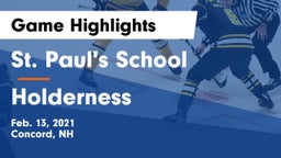 St. Paul's School vs Holderness  Game Highlights - Feb. 13, 2021
