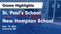 St. Paul's School vs New Hampton School  Game Highlights - Feb. 19, 2021