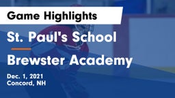 St. Paul's School vs Brewster Academy Game Highlights - Dec. 1, 2021