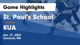 St. Paul's School vs KUA Game Highlights - Jan. 21, 2022