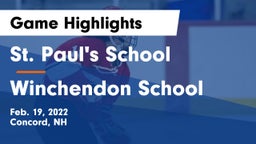 St. Paul's School vs Winchendon School Game Highlights - Feb. 19, 2022