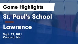 St. Paul's School vs Lawrence  Game Highlights - Sept. 29, 2021