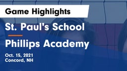 St. Paul's School vs Phillips Academy Game Highlights - Oct. 15, 2021