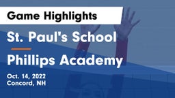 St. Paul's School vs Phillips Academy Game Highlights - Oct. 14, 2022