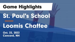 St. Paul's School vs Loomis Chaffee Game Highlights - Oct. 22, 2022