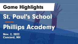 St. Paul's School vs Phillips Academy Game Highlights - Nov. 2, 2022