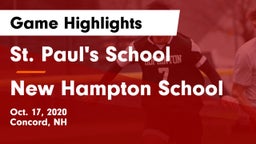 St. Paul's School vs New Hampton School  Game Highlights - Oct. 17, 2020