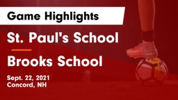 St. Paul's School vs Brooks School Game Highlights - Sept. 22, 2021