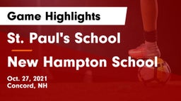 St. Paul's School vs New Hampton School  Game Highlights - Oct. 27, 2021