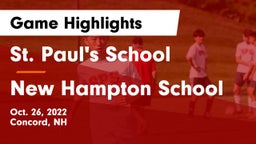 St. Paul's School vs New Hampton School  Game Highlights - Oct. 26, 2022