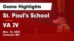 St. Paul's School vs VA JV Game Highlights - Nov. 10, 2023