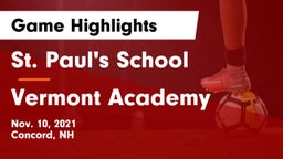 St. Paul's School vs Vermont Academy Game Highlights - Nov. 10, 2021