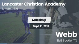 Matchup: Lancaster Christian vs. Webb  2018