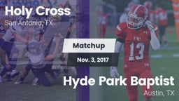 Matchup: Holy Cross High vs. Hyde Park Baptist  2017