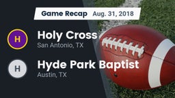 Recap: Holy Cross  vs. Hyde Park Baptist  2018