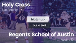 Matchup: Holy Cross High vs. Regents School of Austin 2018