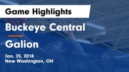Buckeye Central  vs Galion  Game Highlights - Jan. 25, 2018