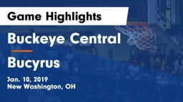 Buckeye Central  vs Bucyrus  Game Highlights - Jan. 10, 2019