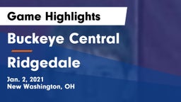 Buckeye Central  vs Ridgedale  Game Highlights - Jan. 2, 2021