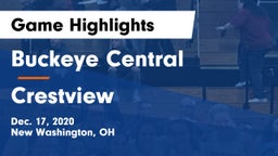 Buckeye Central  vs Crestview  Game Highlights - Dec. 17, 2020