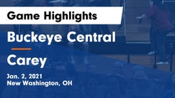 Buckeye Central  vs Carey  Game Highlights - Jan. 2, 2021