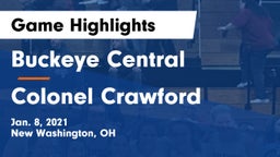 Buckeye Central  vs Colonel Crawford  Game Highlights - Jan. 8, 2021