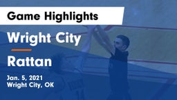 Wright City  vs Rattan Game Highlights - Jan. 5, 2021