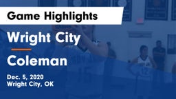 Wright City  vs Coleman Game Highlights - Dec. 5, 2020