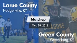 Matchup: Larue County High vs. Green County  2016