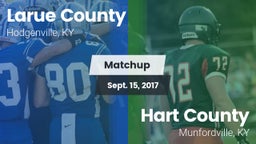 Matchup: Larue County High vs. Hart County  2017