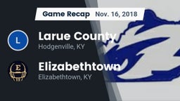 Recap: Larue County  vs. Elizabethtown  2018